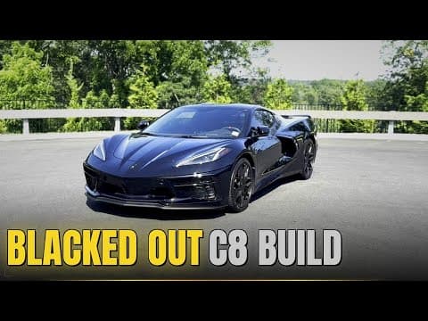 Blacked Out C8 Corvette Looks MEAN From Every Angle